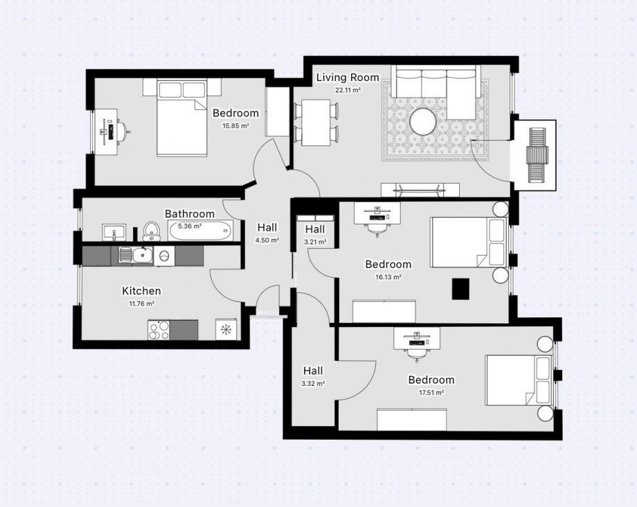 Grundriss neu Etagenwohnung Berlin