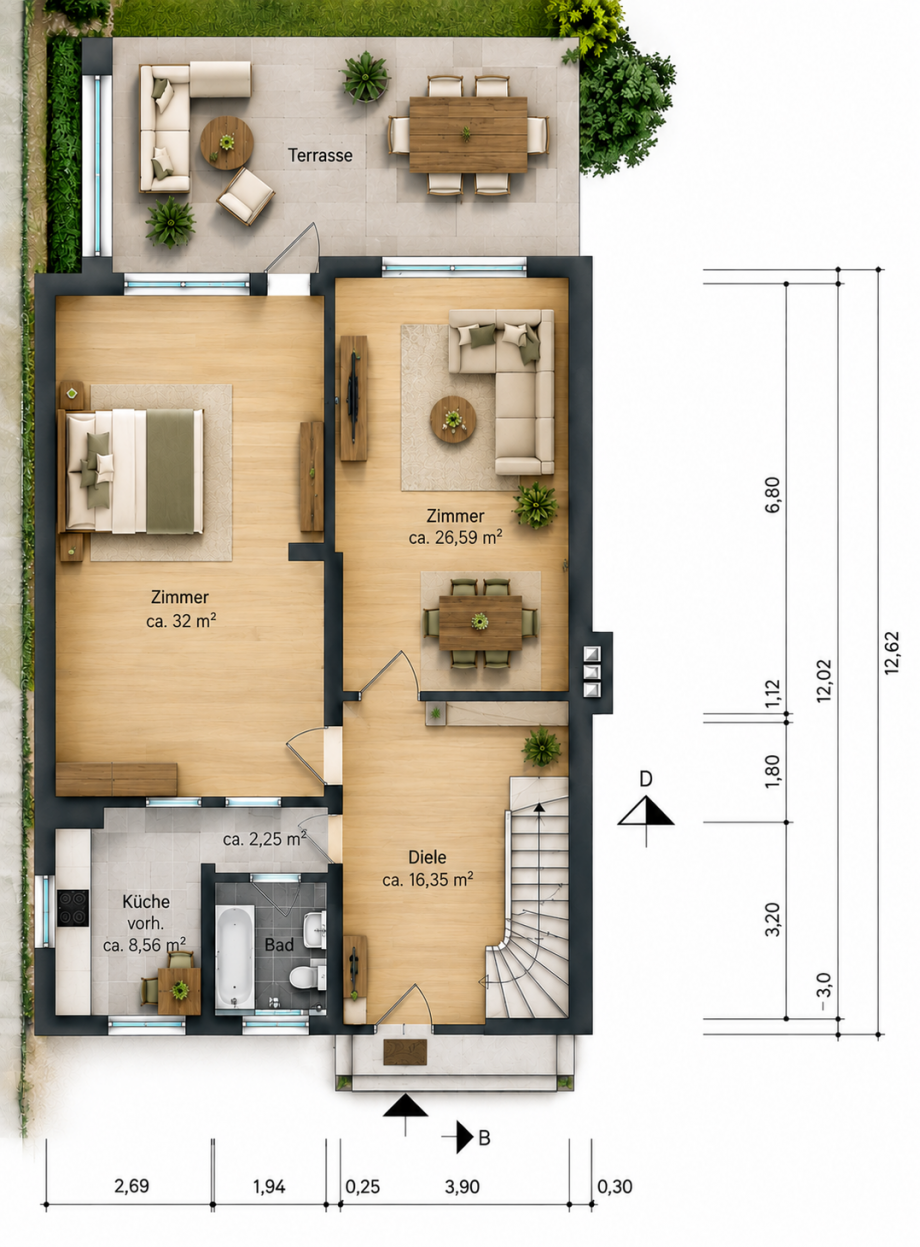 Grundriss EG Wohngrundst�ck Berlin