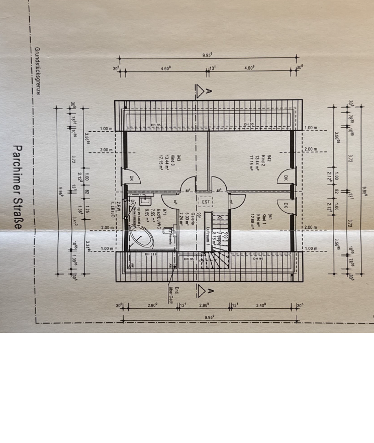 Grundriss OG Einfamilienhaus Berlin