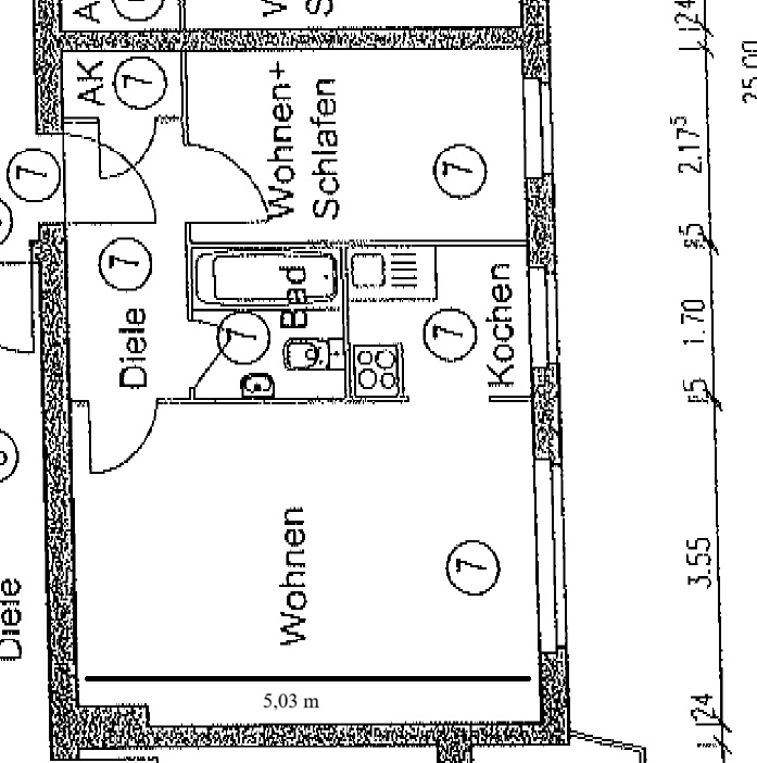 Grundriss 1 Etagenwohnung Berlin