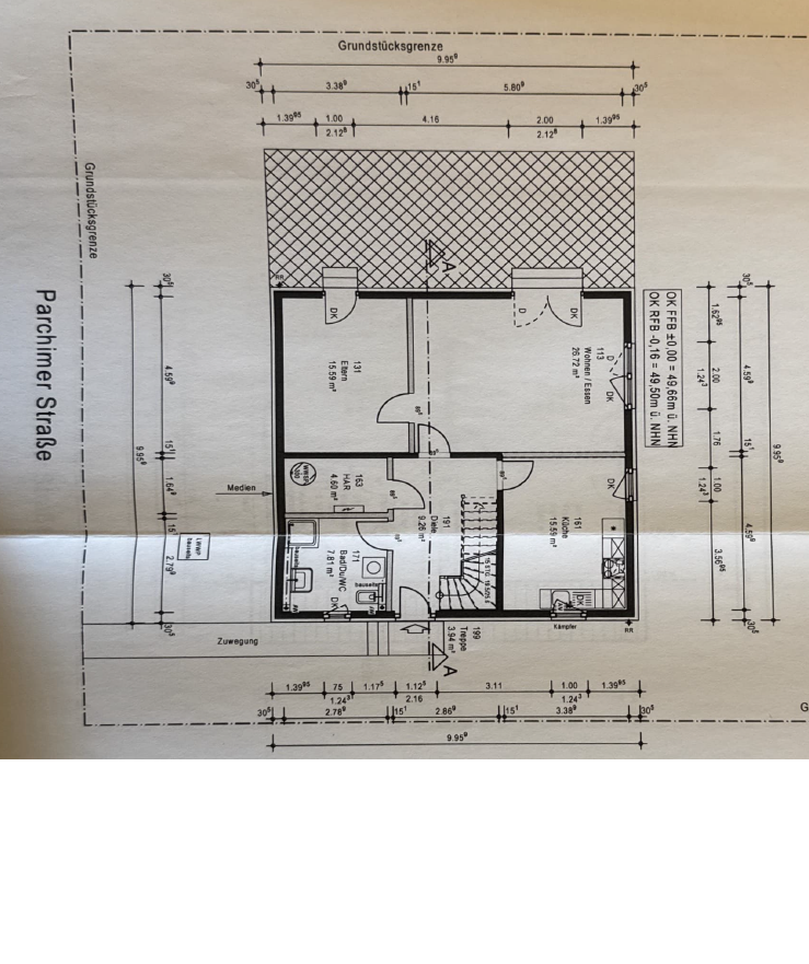 Grundriss EG Einfamilienhaus Berlin