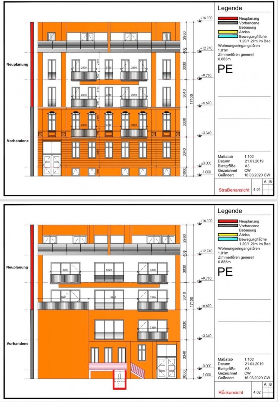 Stra�enansicht & R�ckansicht ohne Namen Mehrfamilienhaus Berlin