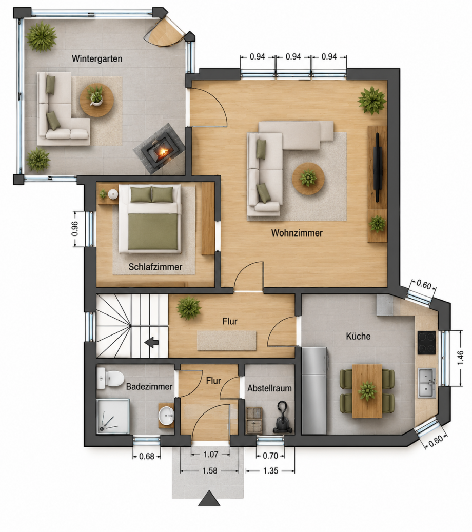 EG 4 Zimmer Variante Einfamilienhaus Liebenwalde