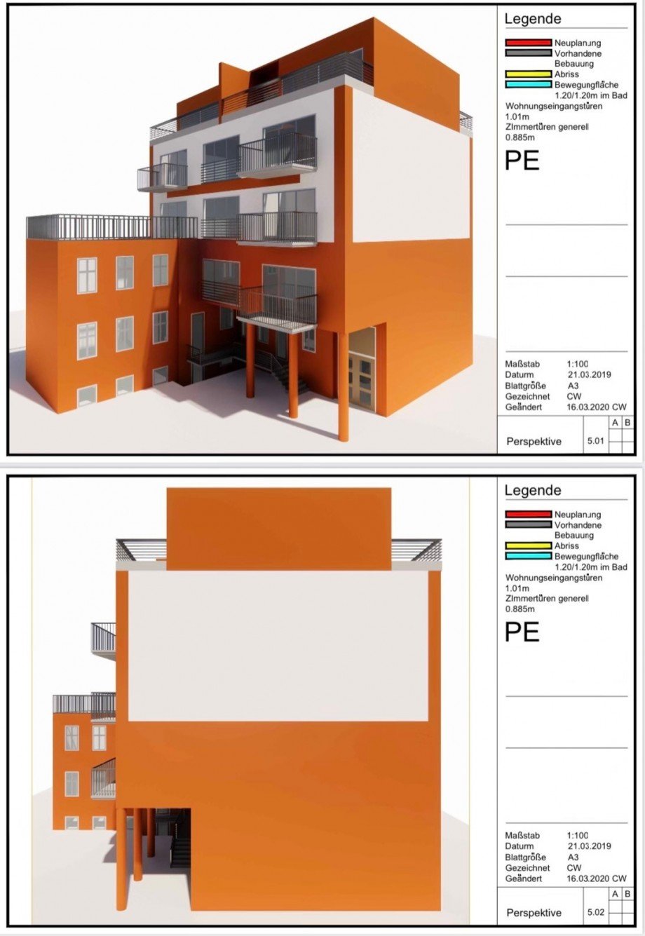 Perspektive ohne Namen Mehrfamilienhaus Berlin