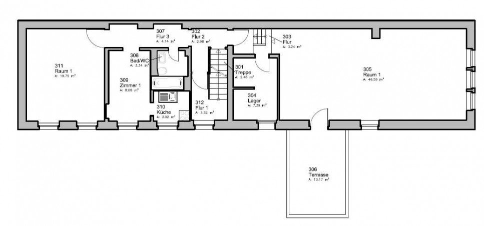 Grundriss 1.OG Einfamilienhaus Berlin