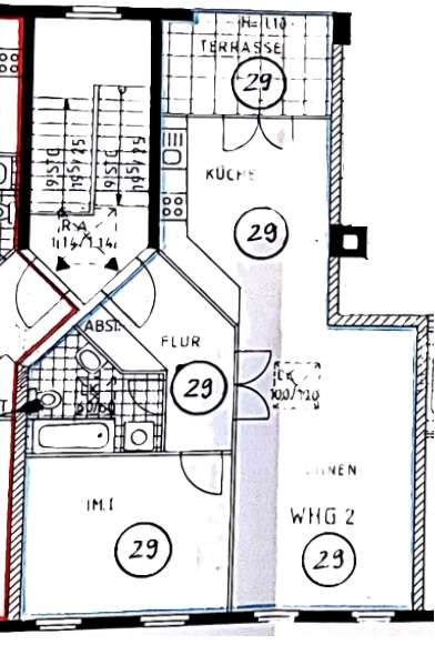 Grundriss WE-29 Terrassenwohnung Berlin
