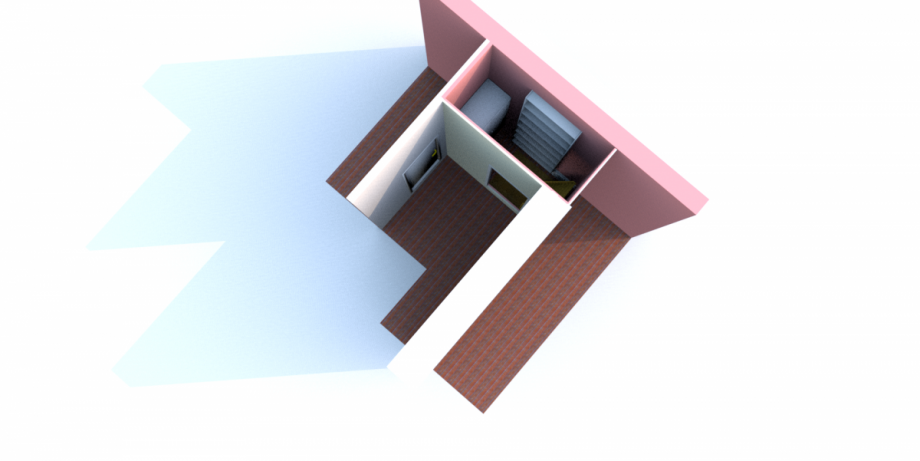 Grundriss 3D Kellerbereich Erdgeschosswohnung Berlin