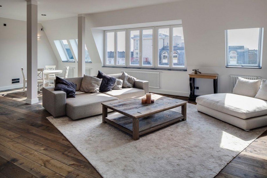 Bild 9 Visualisierung Penthouse-Wohnraum Dachgeschosswohnung Berlin