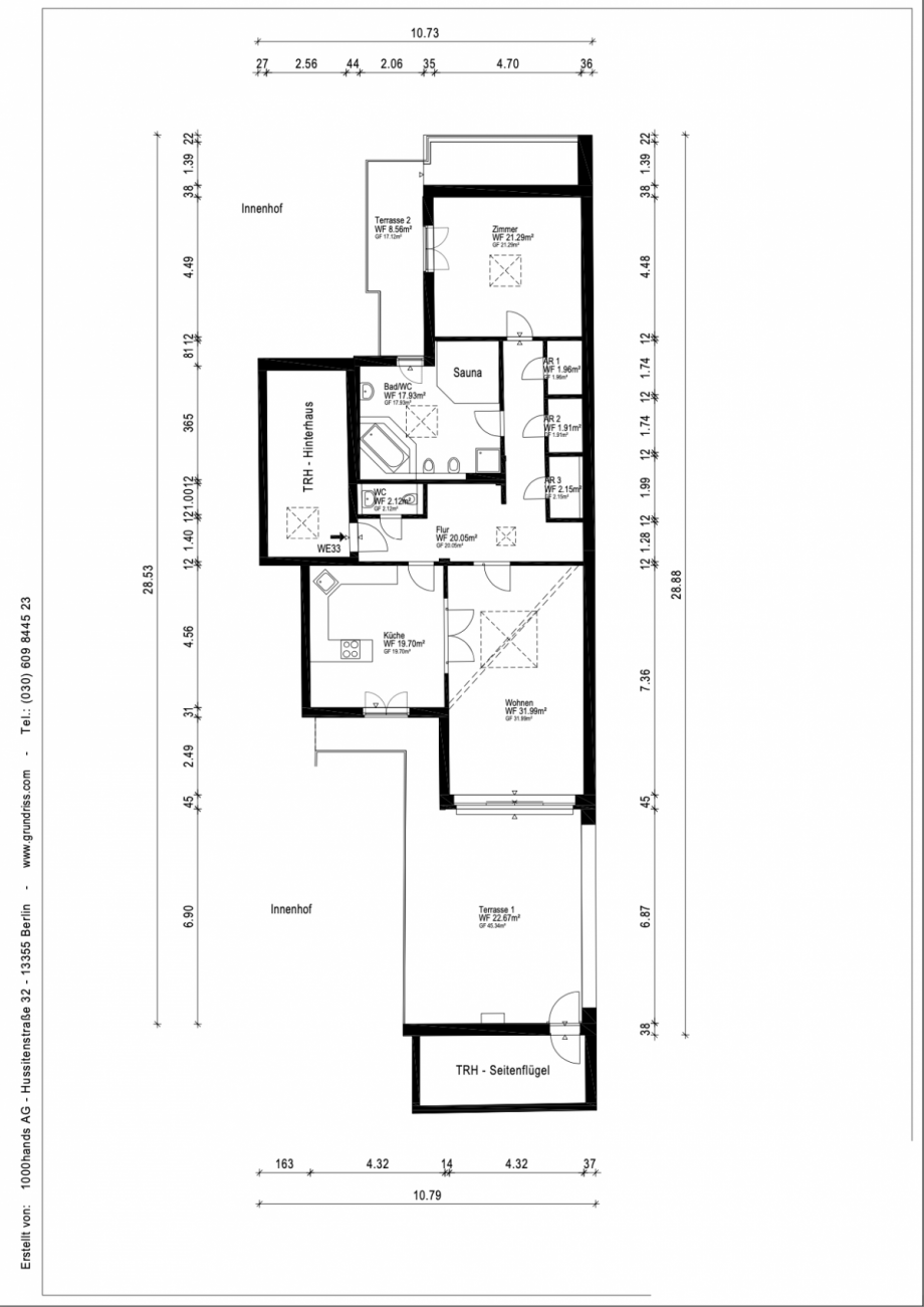 Grundriss aktuell Kopie Penthousewohnung Berlin