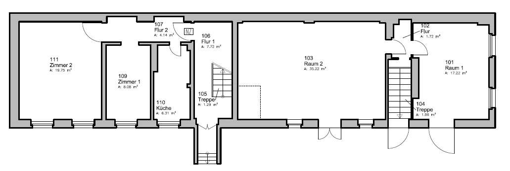 Grundriss Erdgeschoss Einfamilienhaus Berlin