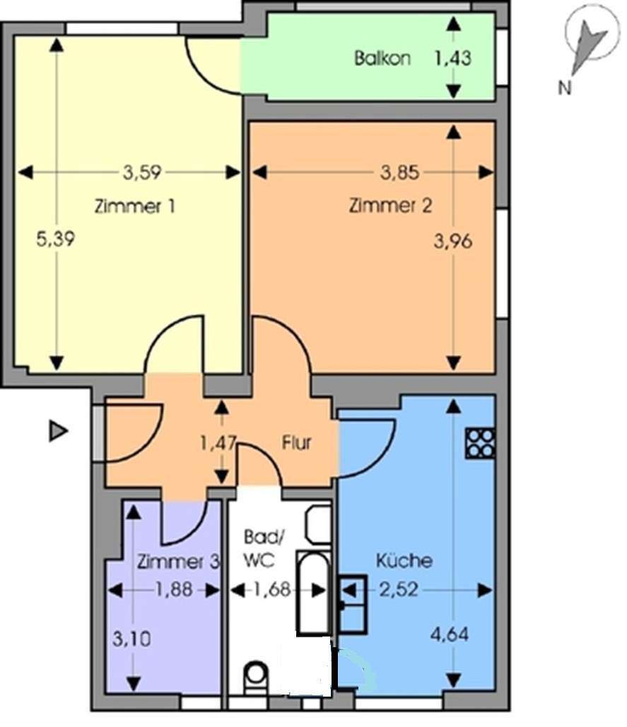 Grundriss Erdgeschosswohnung Berlin