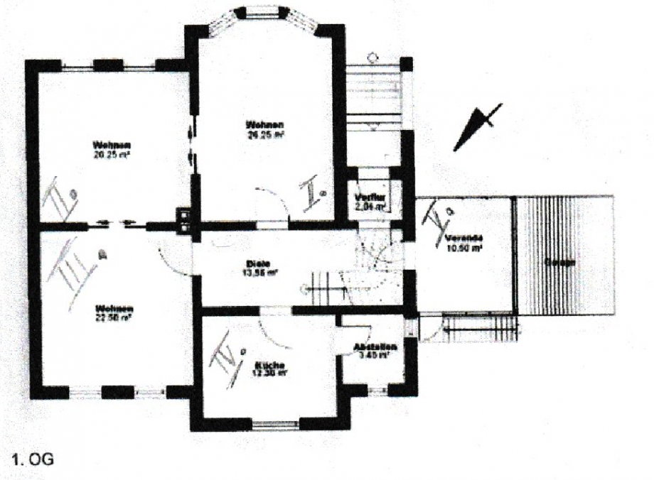 Grundriss EG Villa Wolgast
